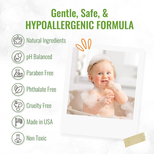 Wild Naturals Kids Shampoo and Body Wash - Hypoallergenic Baby Shampoo and Organic Baby Wash - Gentle and Moisturizing Kids Soap and Toddler Body ...